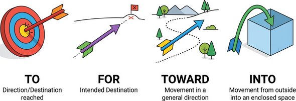 방향 이동 전치사 모델
