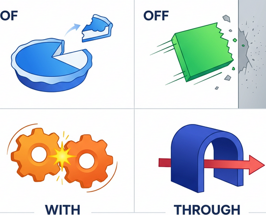 분리와 관통 전치사 모델